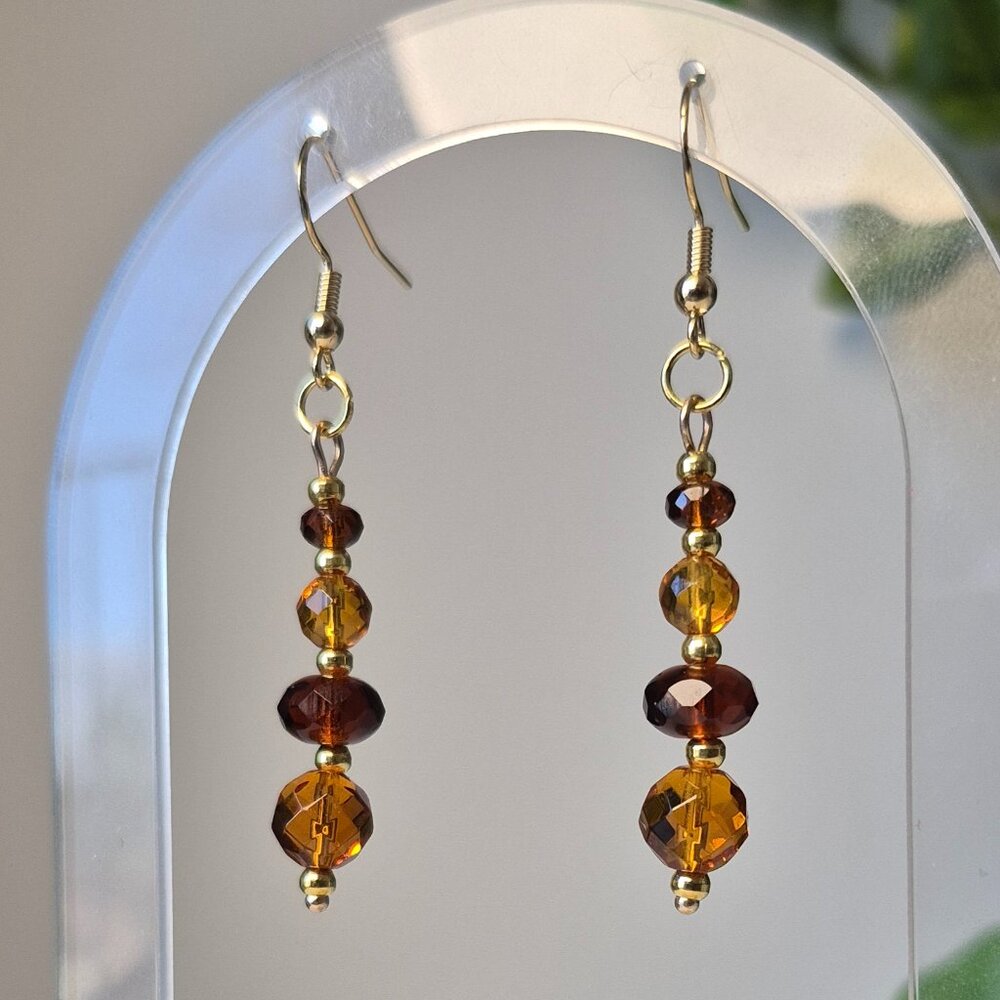 Sunset Orange Upcycled Earrings